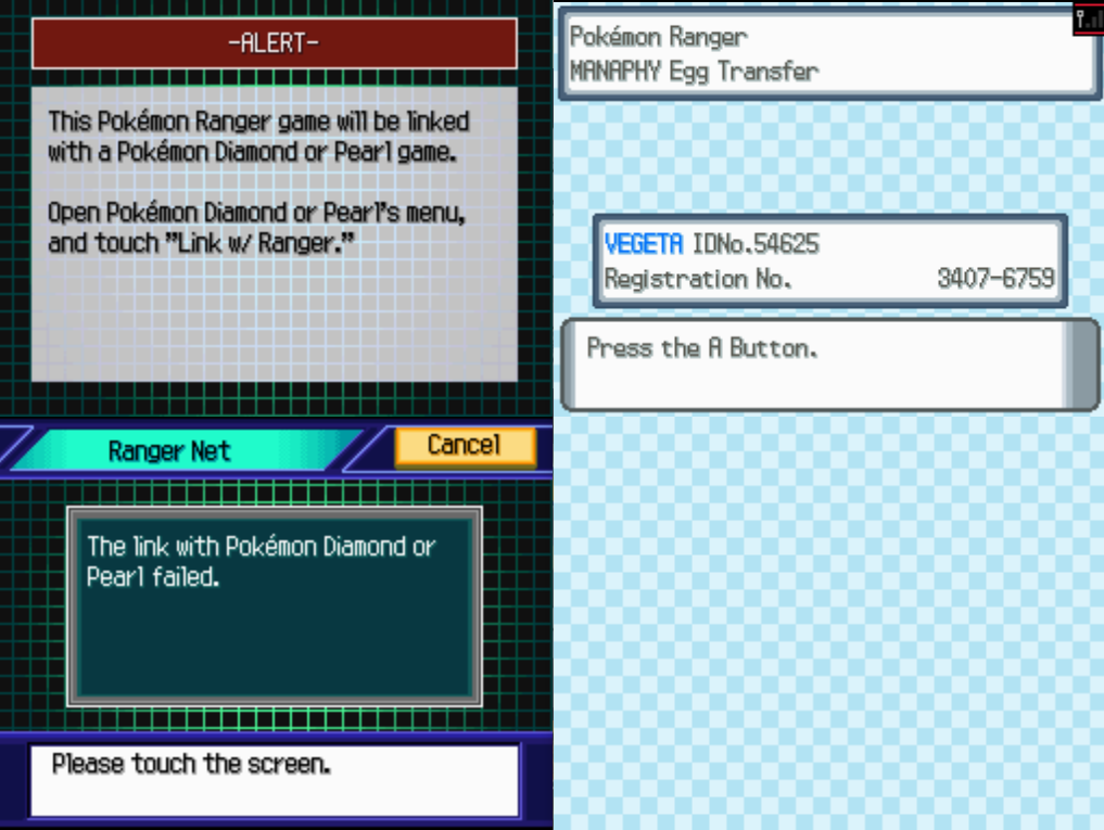 Pokemon Ranger conectivity problem - melonDS board